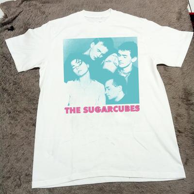 Хлопковая белая футболка унисекс с участниками группы The Sugarcubes