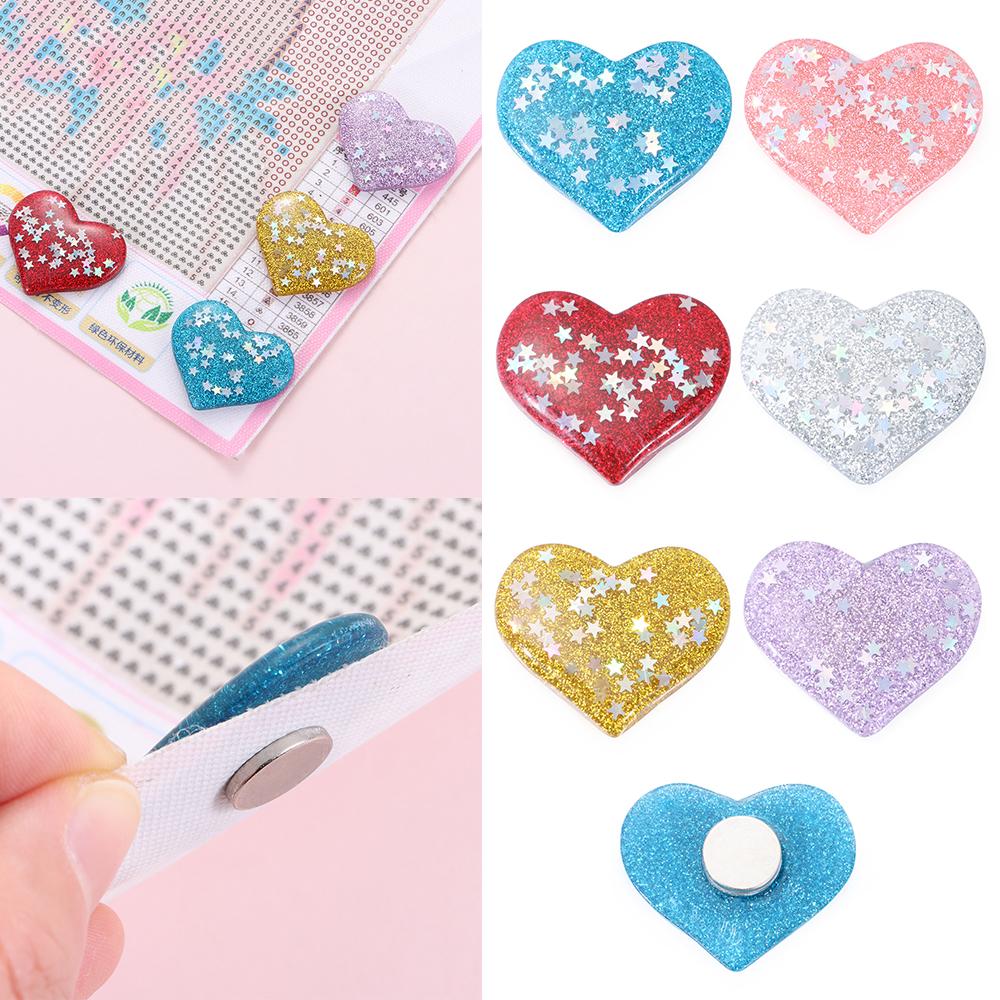 Multifunctional Diamond Painting Cover Holder Diamond Painting Tool Magnet Cover Core Heart-shaped