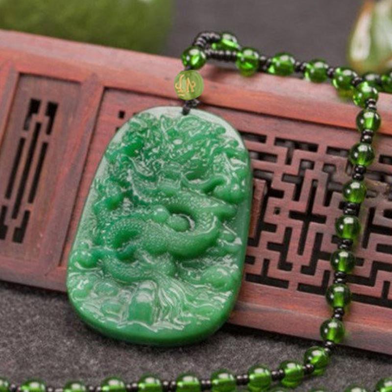 Classic Natural Chinese Agate Pendant Jade Necklace Charm For Women Men Jewelry Carved Blessing Lucky Amulet Gifts