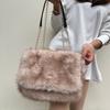 Winter plush bag new large-capacity plush bag niche high-end commuter women's bag portable
