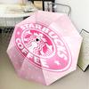 1PC Coffee Umbrella Folding Umbrella, Automatic Umbrella 8-Frame for Travel, Casual Lightweight Birthday Christmas gift