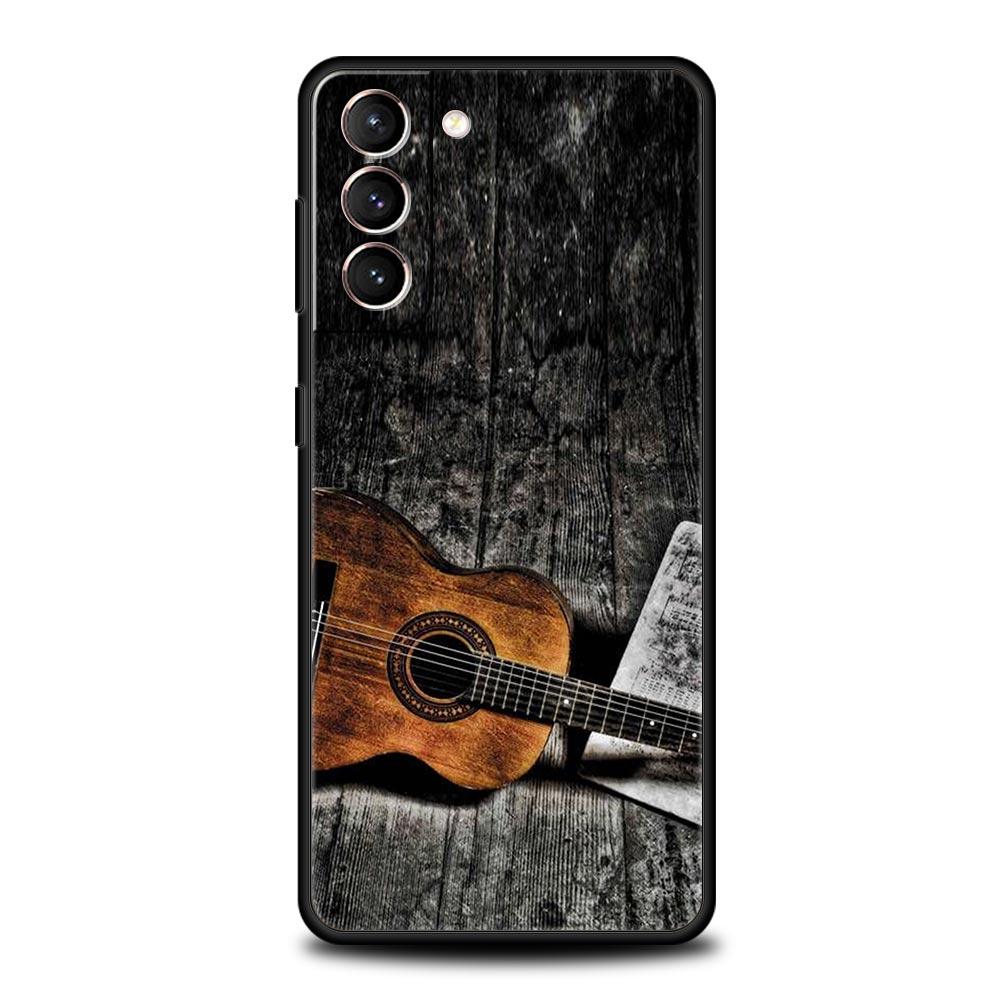 Phone Case For Samsung Galaxy S24 S23 Ultra S22 S21 S20 FE 5G S10 S10E S9 Plus S8 Cover Guitar Strings Music Guitares Instrument