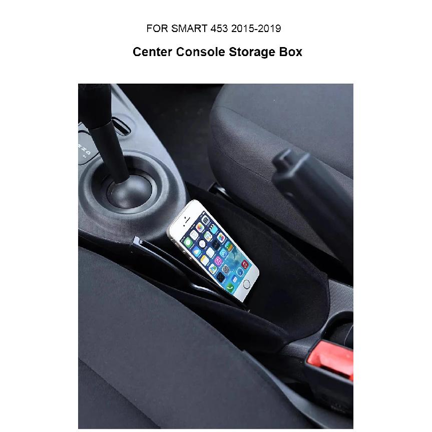 Car Center Console Armrest Storage Box Organizer Tray Car Accessories Interiors for Smart 453 Fortwo Forfour 2015-2019