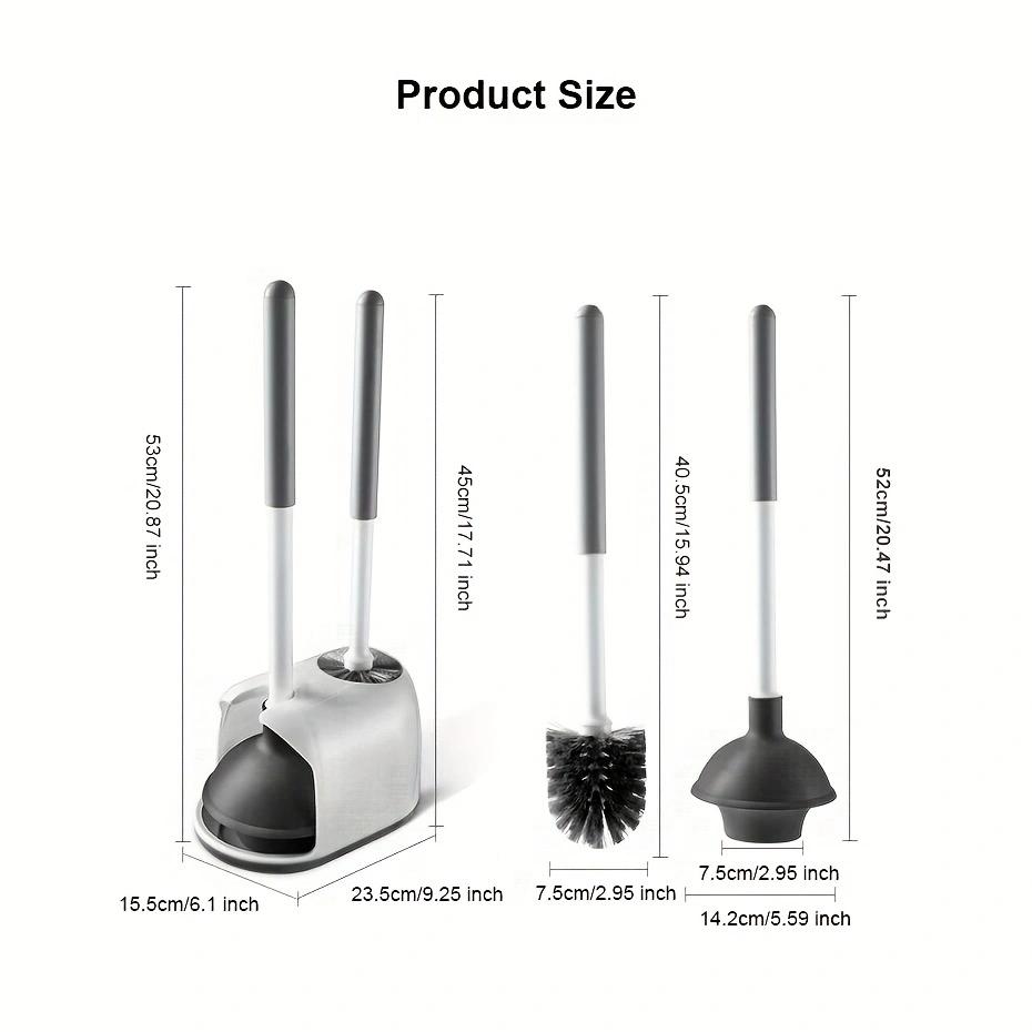 1 Set Toilet Plunger and Bowl Brush Combo for Bathroom Cleaning Toilet Brush and Plunger Set Toilet Brush Bathroom Accessories