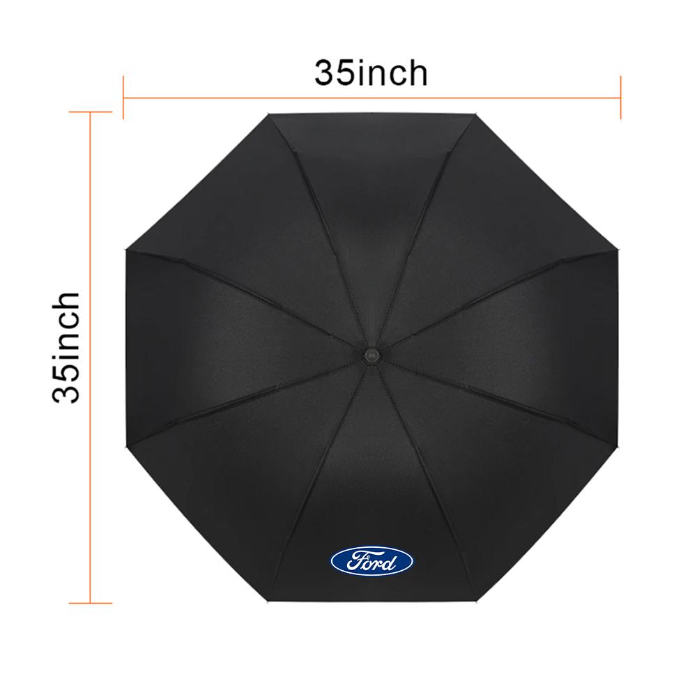 CMOC6 12 Bone Automatic Folding Umbrella Sun And Rain Protection For Ford Escape mk7 Edge Mondeo Taurus Fusion Mustang Focus ST Racing