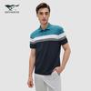Seven Wolves Men's Color Blocking Splicing Fashionable Stylish Short-Sleeved Polo Shirt