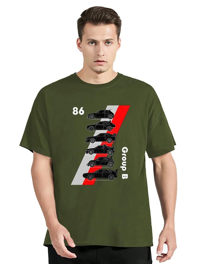 86 Group B Legends Rally Cars T-shirt Funny Tee TShirt Cotton Summer T Shirt Black Tops Tees Hip Hop Streetwear Unisex