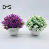 Artificial Plant Pot Ornamental Photo Props Plastic Desktop Fake Grass Plants for Outdoor