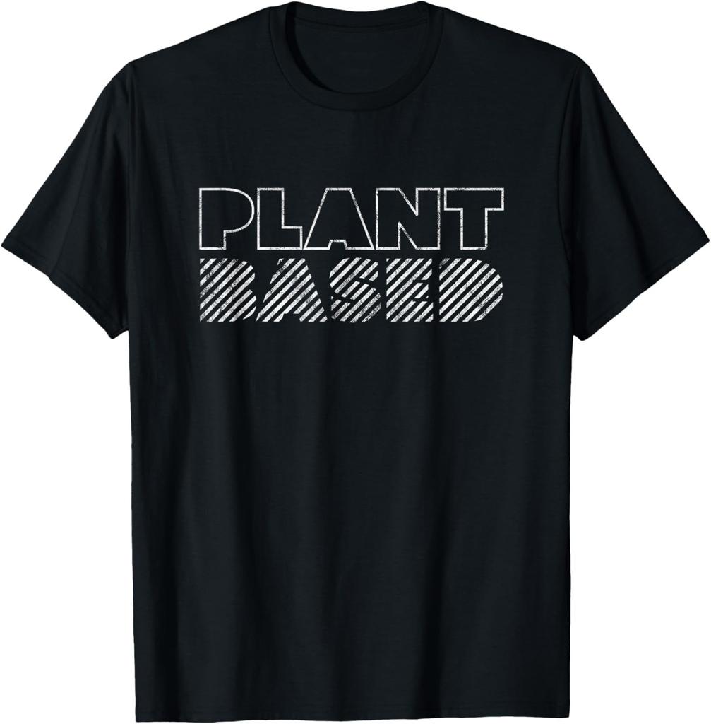 Stylish PLANT BASED modern vegan vegetarian meme saying T-Shirt