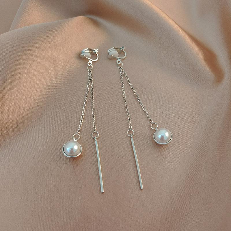 Korean Version of Advanced Ear Clip Without Ear Hole Women's Fashion Retro Versatile Cool Style Temperament Simple Earrings