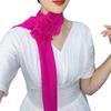 Chiffon Satin Long Scarf Flower Decor Breathable Versatile Beach Shawl Sun Protection Chiffon Shawl Daily