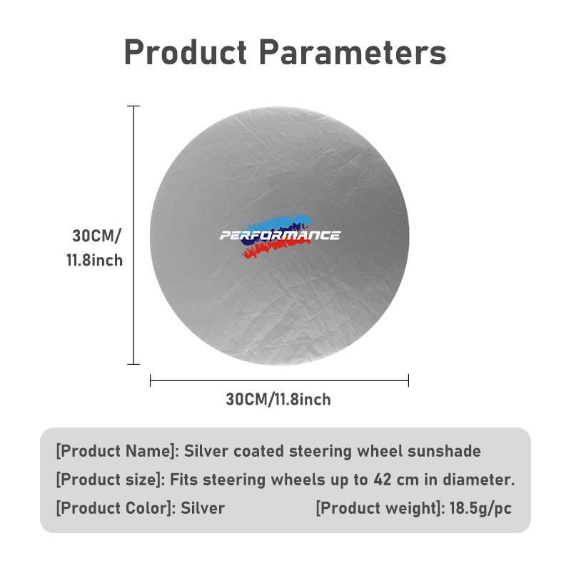 BBKK9 Car Steering Wheel Sun Cover Folding Cooling Heat insulation Shield For BMW Performance M 1 3 5 7 Series E70 iX5 G38 F48 G20 E30