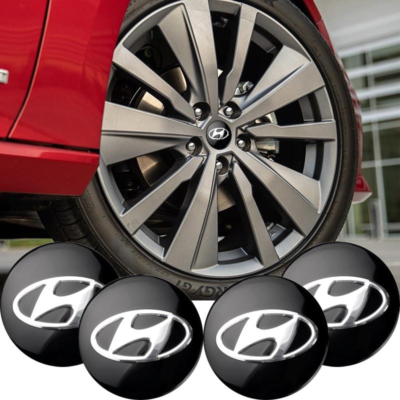 4pcs 56/60mm Car Wheel Center Hub Cap Sticker Accessories For Hyundai Genesis Tucson Solaris Accent I10 I20 I30 IX35 Kona Azera YY1