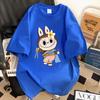 2025 New Fashion Labubu T-shirt Cute and Sweet Cartoon Print Summer Loose Casual Street Wear Unisex