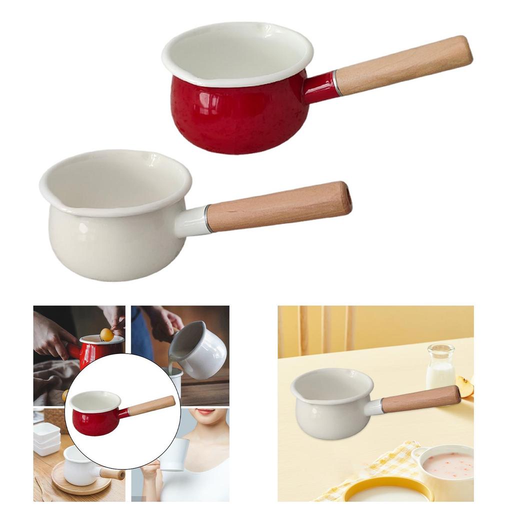 Маленький эмалированный молочник с антипригарным покрытием, подогреватель для кофе и молока для плиты, для дома и кухни