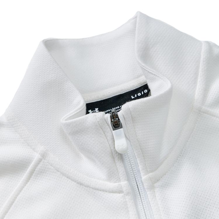 Under Armour Спортивная тренировочная вязаная куртка с воротником-стойкой и логотипом для мужчин, белая 21600307-100
