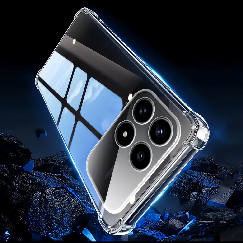 Прозрачный противоударный чехол из ТПУ для Xiaomi POCO F8 Pro - Прозрачный