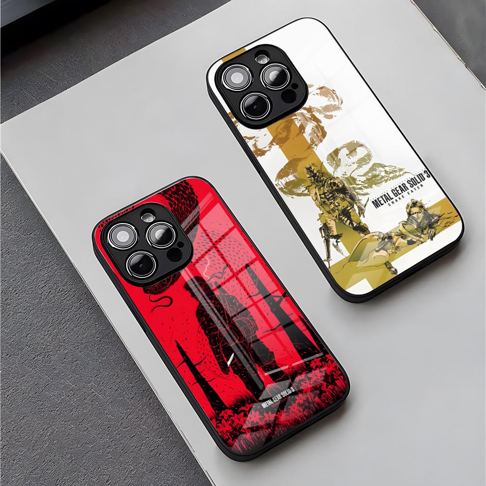 Чехол для телефона Metal Gear Solid для iPhone 16 Pro Max 15 Plus 14 Pro 12 11 13 Mini X XR XS Max 8 7 Plus SE Стеклянная крышка