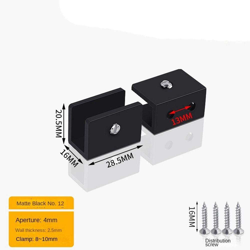 Кронштейн Держатель Стеклянной Полки Алюминиевый Сплав Безрамные Кронштейны Креативный Зажим для Стеклянной Двери Ванная