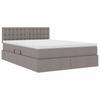 Storage Bed with Mattress Taupe 140 x 200 cm Particleboard