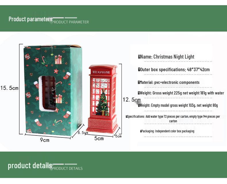 Christmas Santa Claus Crystal Lantern & Ornament