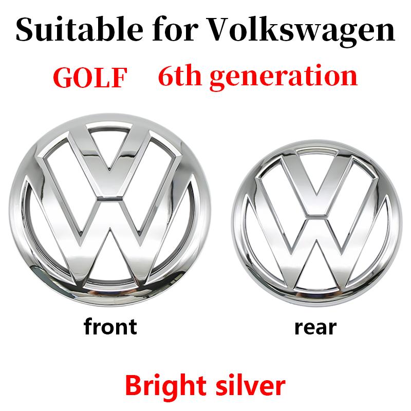 Car Front Grille Rear Trunk Emblem Lid Cover Logo Sticker Badge Decoration Accessories For Volkswagen VW Golf 6 MK6 2009-2012 zl6