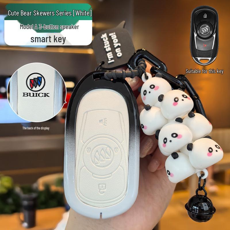 Light Blue Key Cover for Buick Models: Excelle, Encore, GL8, Verano, GL6, Regal, LaCrosse - Designed for Women