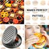 Burger Press Patty Maker Stainless Steel Hamburger Patty Press Mold Wood Handle Non-Stick with 100 Patty Papers