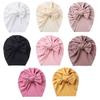 F20 New Square Bow Baby Threaded Cotton Pullover Hat Children's Indian Hat Spring and Autumn Baby Hat