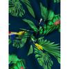 Women's Plus Size Pocket Rainforest Print Loose Long Sleeve T-Shirt