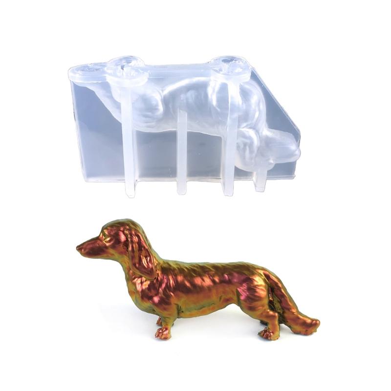 Silicone Dog Ornament Molds DIY Clay Mould Dachshund Shape Silicone Crafts Moulds Perfect Gift for DIY Hand-Making Lover