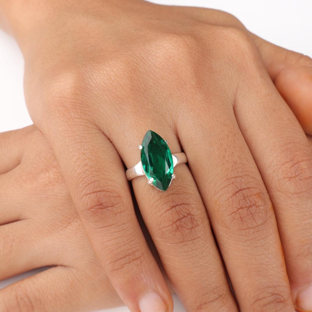 Chrome Diopside Gemstone 925 Sterling Silver Jewelry Handmade Ring Gift For Wife RR-65-12