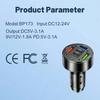 Dual Type-C & USB Car Charger with LED Voltage Display, 3.1A Fast Charging Adapter