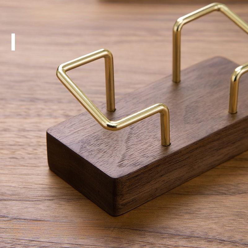 Walnut Wood Brass Card Case With Elegant Finish For Business Professionals And Gift Giving