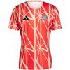 Logo Print Comfortable Crew Neck Short Sleeve Soccer Jersey Men Tops Red JD8335