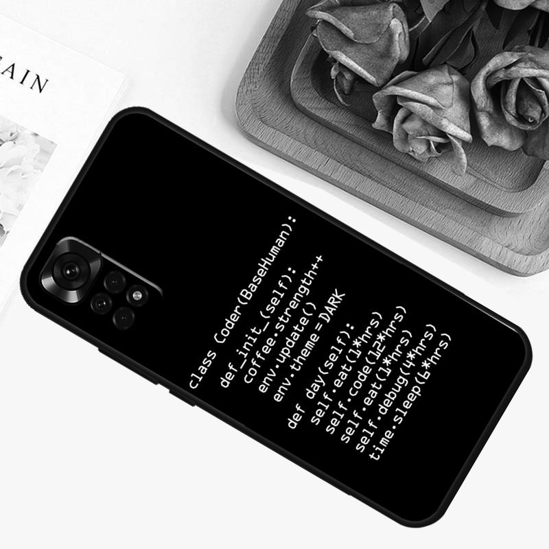 Programming Coding Case For Xiaomi Redmi Note 9 10 11 12 13 14 Pro 9S 10S 11S 12S Redmi 14C 13C 10C 12C Cover
