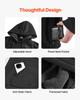 VEVOR Heated Sweatshirt Hoodie for Men Women, Heated Jacket Unisex with 7.4V 16000mAh Rechargeable Power Bank Pack, 5 Heating Zones, 3 Temp Levels