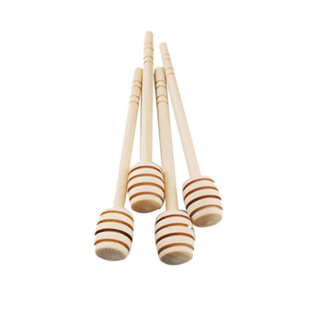 24 Pack Mini Wooden Honey Dipper Sticks Honey Dippers with Individually Wrapped Server for Honey Dispense Drizzle Honey and Wedding Party Favors