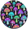 Dreamy Forest Fantasy Circular Rug Colorful Butterfly Mushroom Fern Print Carpet Daily Home Non-Slip Mat for Living Room Bedroom