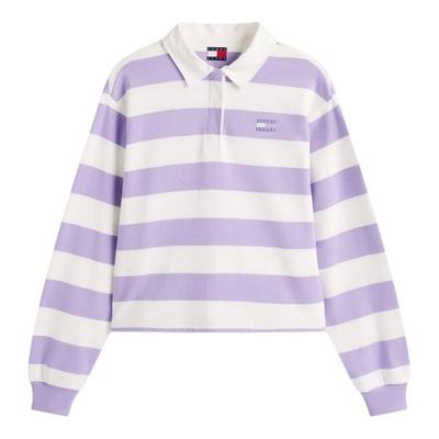 Tommy Jeans Womens/Ladies Striped Cropped Polo Shirt