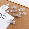 20Pcs/Box Mini Transparent Clip Push Pins Creative Pushpins with Clips Thumb Tacks  Wall Markers