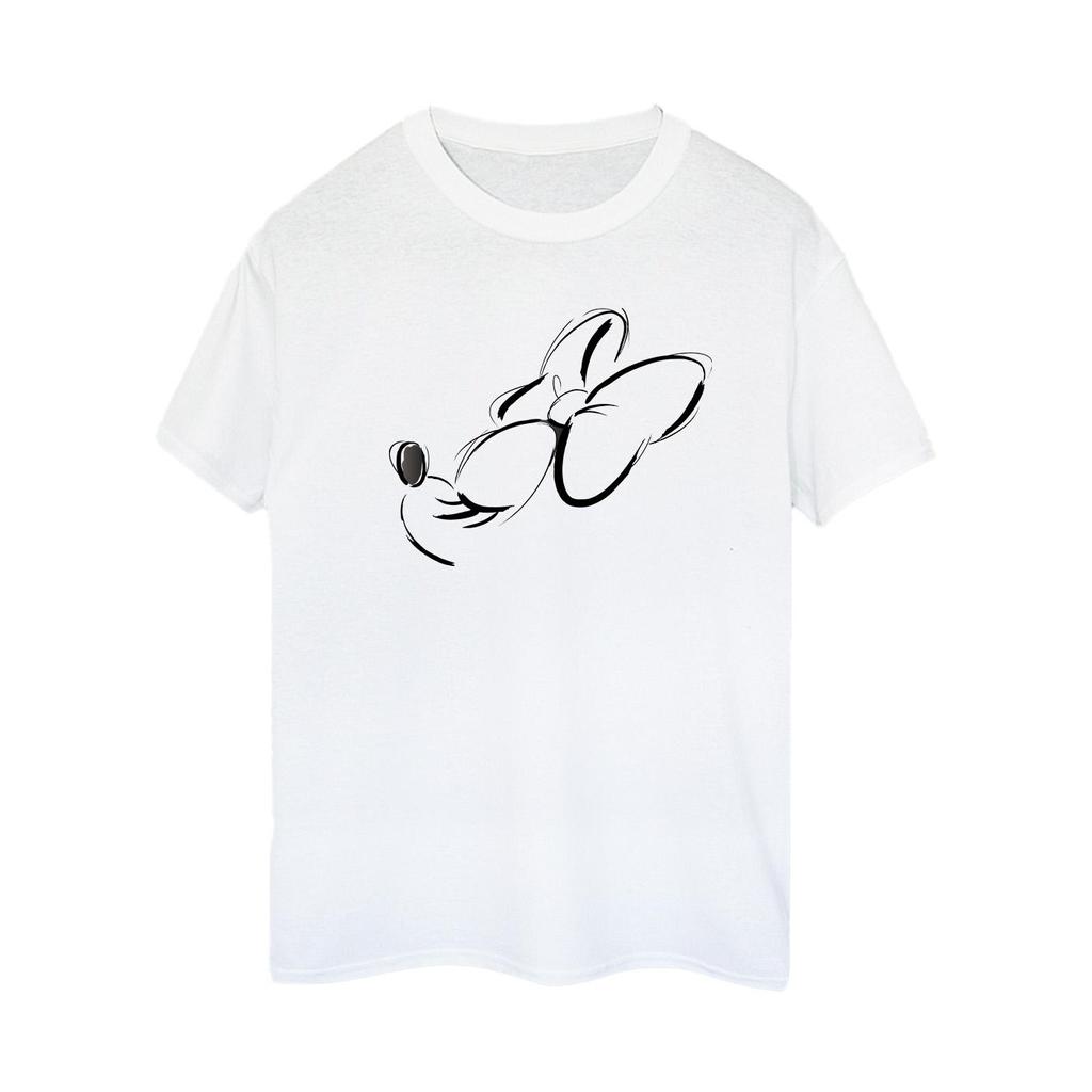 Disney Womens/Ladies Minnie Mouse Nose Up Cotton Boyfriend T-Shirt