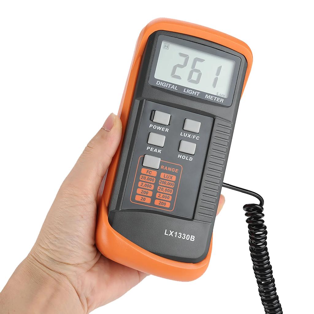 Illumination Tester LX1330B Digital Luxmeter LCD Display Light Meter 0-200 000 Lux Testing Illuminometer Luxmeter Illuminometer