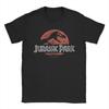 Jurassic Park T Shirts Men Cotton Vintage T-Shirts Crew Neck Tees Short Sleeve Clothing Graphic Printed