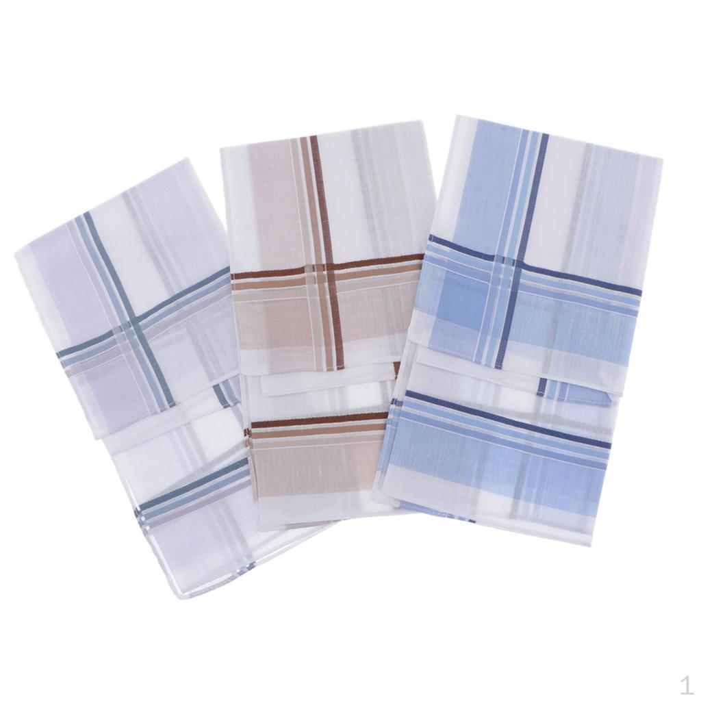 3 мужских носовых платка в клетку, квадратный носовой платок, моющиеся мягкие платки, носовой платок