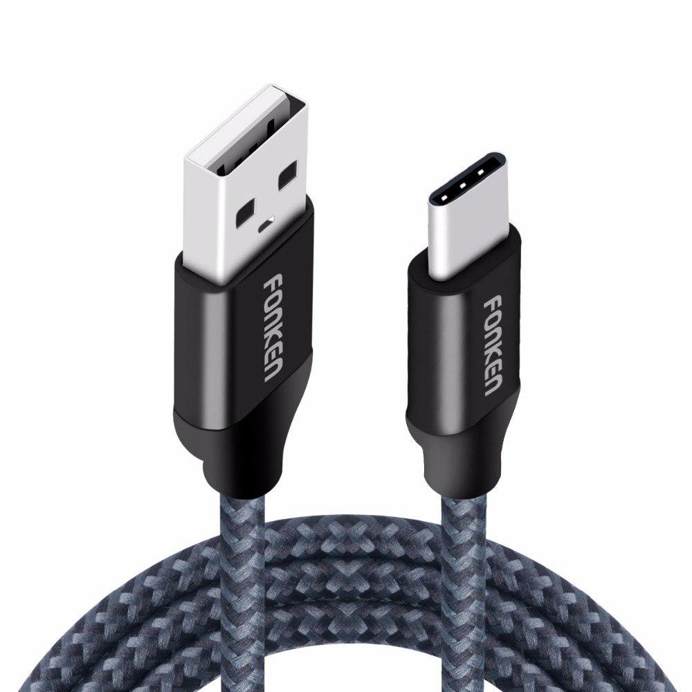 FONKEN USB Type-C Cable Quick Charge USB C 2.0 Phone Cable 3A Fast Charging Data Cord  Mobil Cables