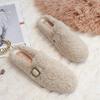Известный бренд женские тапочки из овечьего меха с пряжкой на ремне пушистые пантуфли женские зимние шлепанцы женские тапочки из овечьей шерсти большой размер 43
