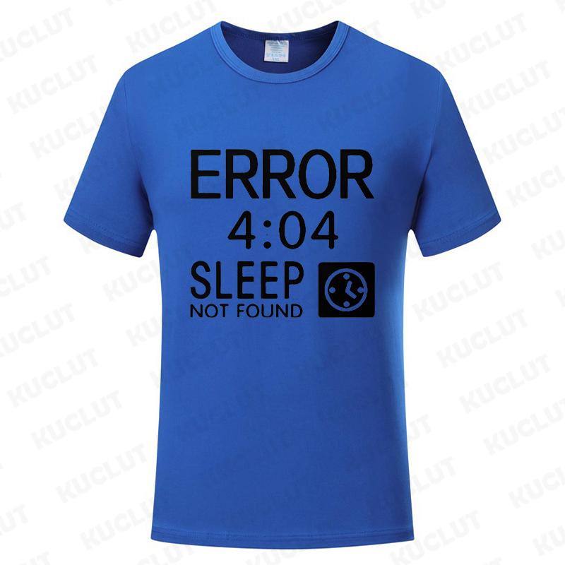 Artistic Computer 404 Error Not Found T Shirt Funny Birthday Gifts for Men Coder Geek Programmer T-shirt Summer Casual Tee Tops