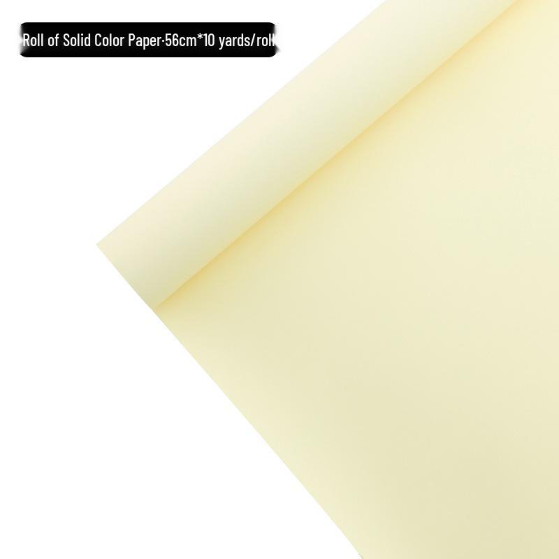 Korean Style Matte Floral Wrapping Paper - Morning Mist Roll, Skin-Feel, Waterproof.