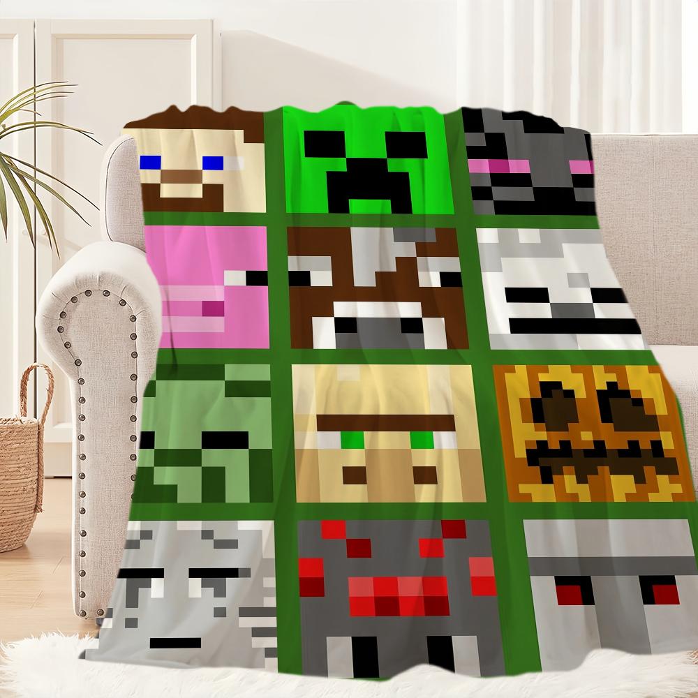 Game M-Mine-Cute C-craft Funny Fashion Blanket Plush Nap Sofa rug for Living Room Office Bedroom Birthday Home Travel Kid Gifts